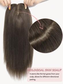 ZERO-NET 14英寸女士假发片，真人发丝，8英寸x8英寸底座，适合头发稀疏的女性。 - S3 - 查看 4