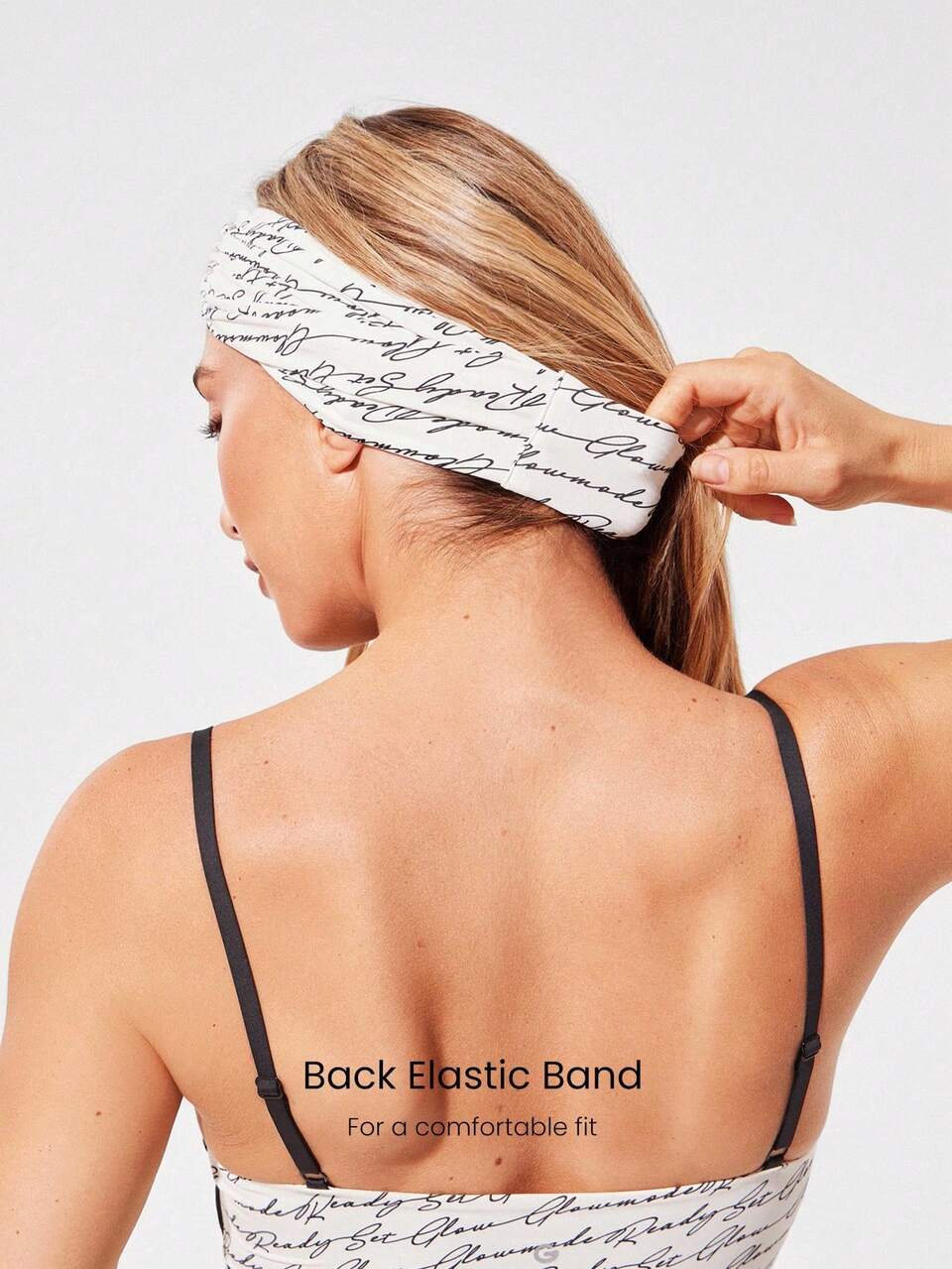 1 Pack FeatherFit™ Twist And Glow Stretchy Soft Sweat-Wicking Twist Knot Elastic Headband Gym Workout Daily Casual