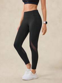 OutZeal 女士吸汗塑形软网紧身裤，适合跑步、日常休闲穿着 - 黑色 - 查看 8