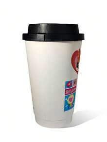 THE POWERPUFF GIRLS X SHEIN Blossom Pattern Paper Cup - Cartoon Party Cups, Heat-Resistant Drinkware - Multicolor - View 4