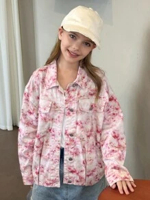 Hapijoa Tween Girls Daily Casual Denim Jacket And Coat