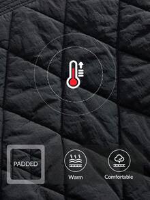 Anewsta Abrigo corto acolchado negro elegante para mujer con un exquisito ribete bordado con cuentas, adecuado para otoño, invierno, salir, formal, fiesta, elegante, Año Nuevo, Navidad, trabajo, graduación