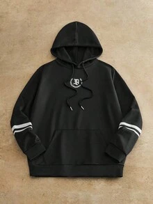 Manfinity VCAY 2 件套男士休闲针织连帽衫运动服男士黑色两件套运动服套装男士黑色连帽衫和慢跑裤套装男士黑色运动服套装男士黑色运动服黑色两件套男士男士黑色两件套男士连帽衫和运动裤套装男士运动服套装男士慢跑裤套装男士两件套运动服 - 黑色 - 查看 8