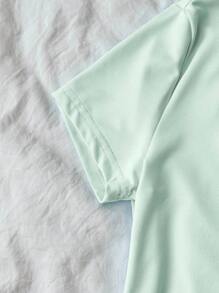 INAWLY 女士花卉印花修身短款 T 恤，夏季多巴胺诱导甜美女士上衣 - 彩色 - 查看 3