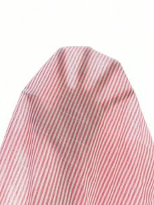 SHEIN TEENGIRL 夏季水果印花短袖红色条纹休闲短裤两件套，适合野餐和度假 - 紅色 - 查看 9