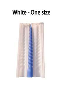 螺旋扭曲长蜡烛硅胶模具 DIY 婚礼 - 白色 - 查看 10