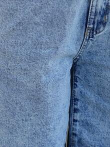 SAYEHFBABY Pantalones cortos informales tipo bermuda de mezclilla holgados para mujer con bolsillos - Lavado ligero - Ver 4