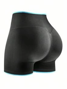 Seamluxe SHEIN Sport Women's Seamless Butt Lifting Shaping Gym Sports Shorts - High Waisted Streech Tummy Control Biker Short Women Gym Outfit  For Autumn & Winter YOGA, Athletic, Lounge, Workout And Running