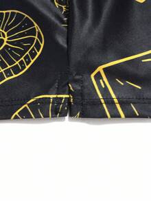 Manfinity Swimmode Men's Tropical Print Drawstring Waist Swim Trunks - Multicolor - View 4