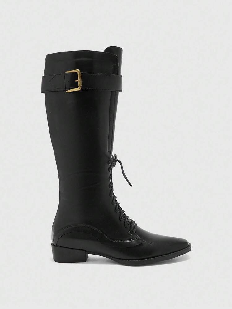 CUCCOO BIZCHIC Women's Flat Commuter Fashion Over-The-Knee Boots