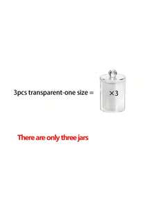 分配器支架，10 盎司透明塑料罐套装，用于浴室存储和整理，梳妆台化妆品收纳盒家居浴室装饰浴室收纳秋季装饰化妆品收纳盒返校 - 3pcs transparent - 查看 8