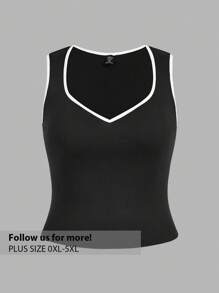 SHEIN Privé Plus Size Color Block Casual Camisole Tank Tops, Multi-Pack For Summer - Multicolor - View 7