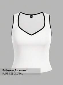 SHEIN Privé Plus Size Color Block Casual Camisole Tank Tops, Multi-Pack For Summer - Multicolor - View 8