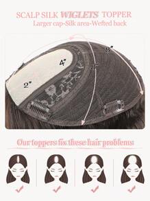 ZERO-NET 14英寸女士假发片，真人发丝，8英寸x8英寸底座，适合头发稀疏的女性。 - S3 - 查看 7