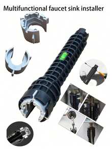 Sink Faucet Wrench Multifunction Adjustable Easy Install Tool For Repair Water Pipe Kitchen Bathroom Toilet Drain Unclog Professional DIY Home Improvement Plumbing Essential Heavy Duty Best Seller Universal Fit