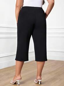 Miaspire Plus Solid Capris Pants