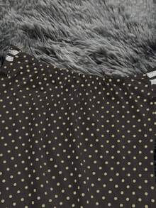 Rina Fox 女式撞色蕾丝蝴蝶结装饰波尔卡圆点印花抹胸迷你连衣裙 - 棕色 - 查看 2