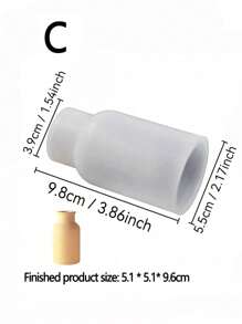 DIY滴胶模具北欧轻奢条纹清新简约树脂花瓶硅胶模具 - 無色 - 查看 7