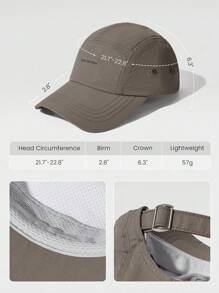 GLOWMODE Lightweight 5 Panel Cap With Reflective Handsewn Logo Workout Daily Casual Fall Winter - 卡其色 - 查看 6