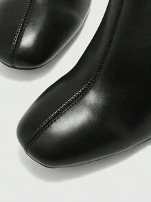 CUCCOO BIZCHIC 新款基本款女士粗跟踝靴 - 黑色 - 查看 7