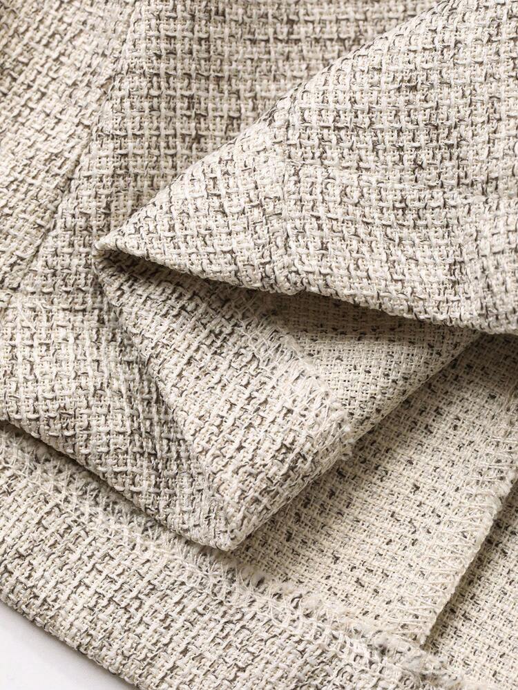 Women's Metal Flower Decor V-Neck Vest Jacket