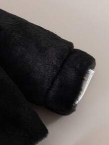 SHEIN Baby Girl Elegant & Cute Thin Cardigan With Beret Hat, Autumn Fall Winter - Black - View 4