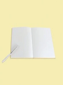 TOM & JERRY X SHEIN Cartoon Pattern A5 Hardcover Notebook - Blank Cartoon Journal For School, Office & Gifts - Yellow - View 4