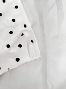 BamGleam Women's Polka Dot Casual Long Sleeve Zip Front Winter Jacket Fall Cloth For Women