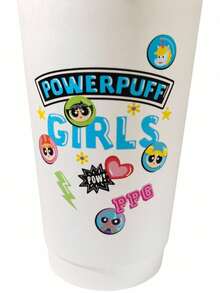 THE POWERPUFF GIRLS X SHEIN Blossom, Bubbles, Buttercup Pattern Paper Cup - Multicolor - View 4