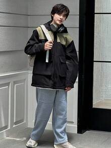 DAZY 青少年（男童）秋季棉服外套 - 黑色 - 查看 2