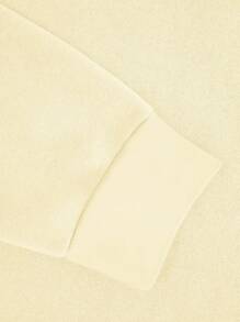 SHEIN 秋季女款椰子菠萝木瓜水果图案圆领运动衫，度假海滩图案套头衫秋季