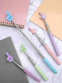 Teacher Specific Telescopic Teaching Whip, Classroom Blackboard Indicator Stick, Student Reading Tracking Guide Rod - Multicolor - View 6