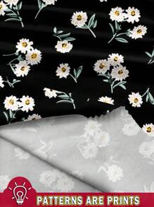 SHEIN EZwear Váy dài giản dị tối giản đa năng dành cho nữ với họa tiết hoa nhỏ, dây đeo mảnh có thể điều chỉnh, buộc lại, viền chữ A, khóa kéo ẩn, cỡ lớn, phù hợp cho các buổi đi chơi mùa xuân/hè - Nhiều màu - Xem 3