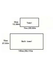 1 件灰色聚酯纤维菠萝格加大浴巾 90*170cm 或小毛巾 34*75cm 男女家用成人适用，Ren 游泳浴巾速干，柔软吸水不褪色，适用于浴室酒店家居浴室装饰夏季