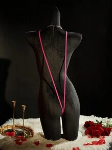 SpicyHot 极其性感迷人的女士细肩带紧身衣、束身内衣、外出装 - 玫紅色 - 查看 2