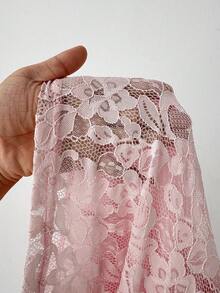 Coolane Áo thun Jersey cỡ lớn in họa tiết thêu ren tương phản Y2K Gyaru Fairycore dành cho cặp đôi mùa hè đường phố dành cho nam và nữ - Hồng - Xem 7