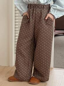 Dazy Kids Young Girl Fall Allover Print Pants