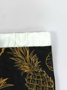 Manfinity Swimmode Men's Tropical Print Drawstring Waist Swim Trunks - Multicolor - View 7