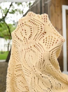 LanaWest 2pcs Women Solid Color Hollow Out Fringe Bohemian Style Sweater Set Fall Winter Cloth For Women