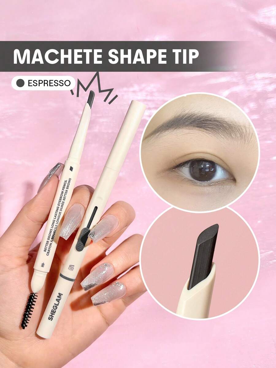 SHEGLAM Better Brows Long Lasting Eyebrow Pencil-Espresso Waterproof Automatic Eyebrow Pen Easy To Color Silky Smooth Shaping Outlining Filling Eyebrow Makeup Brow Pomade - Espresso - View 1