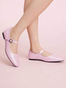 CUCCOO DOLLMOD Women's Sweet&Charming Pink Crystal Design Flats - Pink - View 5