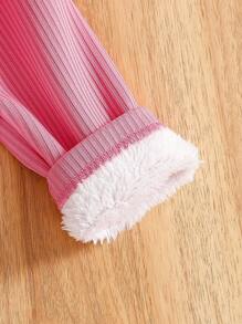 3件套女童高领长袖T恤，黑色、白色和粉色可选，内里蓬松柔软，适合居家和日常穿着，秋冬季女童高领衫，女童高领毛衣，女童保暖高领衫，幼儿保暖内里高领衫，女童冬季高领衫 - 彩色 - 查看 3