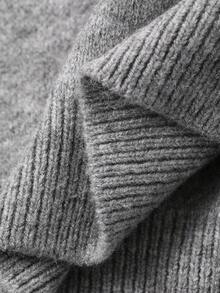 DAZY 少女卡通小狗连帽毛衣，秋冬 - 灰色 - 查看 8