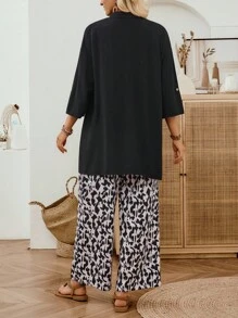 SHEIN LUNE 女式两件套 女式秋季服装 女式秋季服装 女式秋季服装 商务休闲装 女式办公室服装 女式休闲套装 女式工作服装 女式秋季服装 女式工作服 女式秋季服装 教师衬衫 秋季上衣 秋季服装 工作裤 阔腿裤 女式长袖衬衫 女式机场服装 女式秋季服装 商务休闲装 女式纽扣衬衫 女式豹纹 - 彩色 - 查看 2