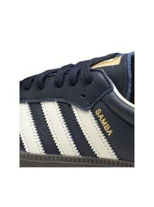 Adidas Samba Women's Casual Athletic Shoes Heritage Flexible Rubber Outsole Casual Weekend Walking White ID2056 - Night Navy / Cream White / Gum - View 3