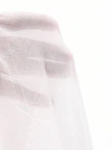 Livesso Blusa de manga larga con empalmado de encaje y lazo delantero, estilo bohemio para vacaciones de verano - Blanco - Ver 7
