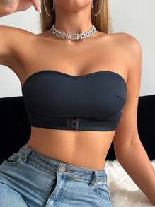 SHEIN 2件装女士纯色舒适无钢圈吊带文胸 - 彩色 - 查看 6