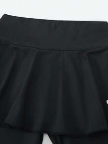 Sparklyn 2pcs/Set Girls Casual & Elegant Princess Bowknot & Butterfly Graphic Print Skirt And Leggings Set, For Spring & Summer,Holiday,Summer,Travel Fall Winter - Hot Pink - View 3