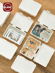 Madebyblanc 1pc/2pcs Cosmetic Small Parts Hair Accessory Storage Box, Household Hairpin Jewelry Box, Detachable Jewelry Box, Multifunctional Valley Small Card Organizer Box - Multicolor - View 5