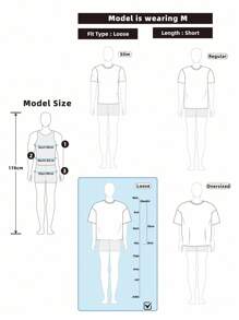 Manfinity Roghcode Áo thun ngắn dáng rộng in số phong cách đường phố dành cho nam - màu nâu - Xem 3